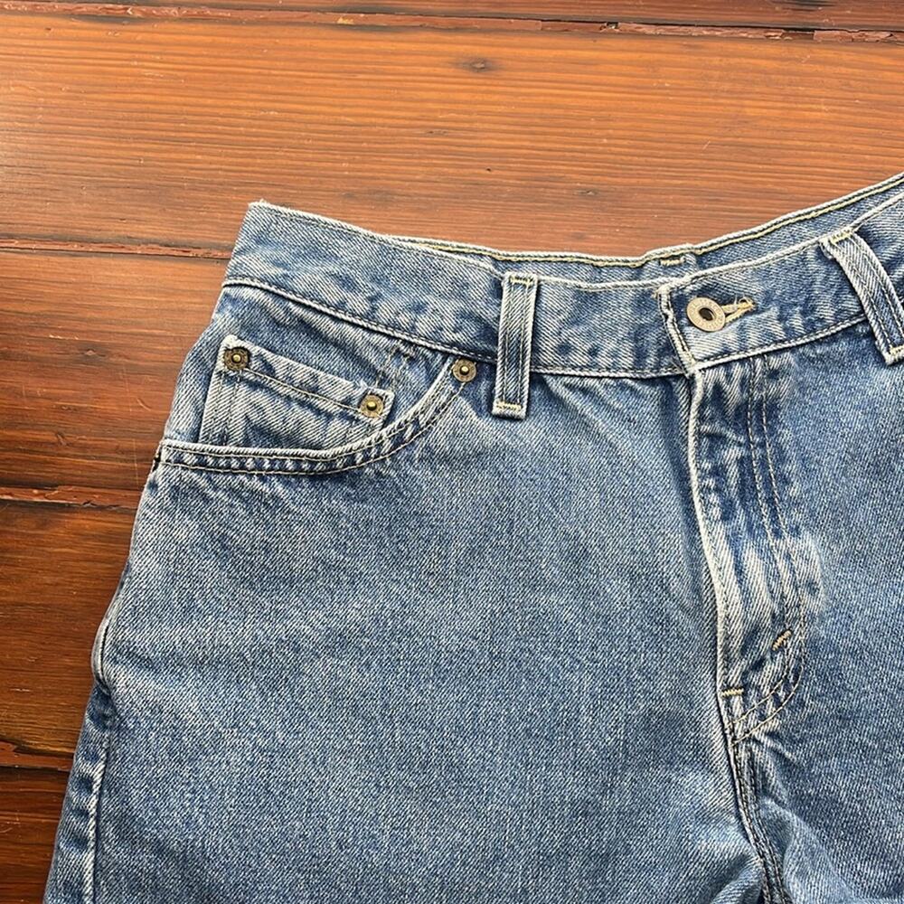 Vintage 90's Levi’s Dry Goods rigid denim hi rise cutoff jeans shorts sz 11 Jr. - Picture 3 of 6